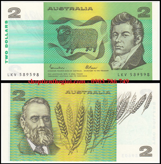 	Úc - Australia 2 dolars 1985 UNC