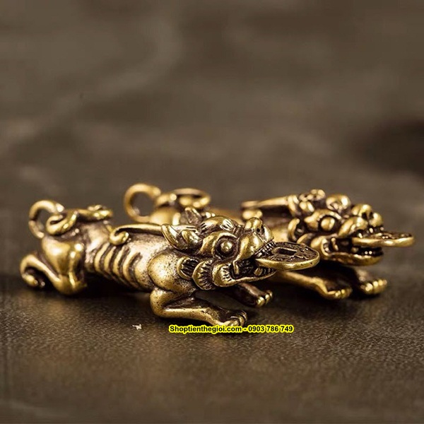 MÓC KHÓA TỲ HƯU NGẬM ĐỒNG TIỀN - SP001530