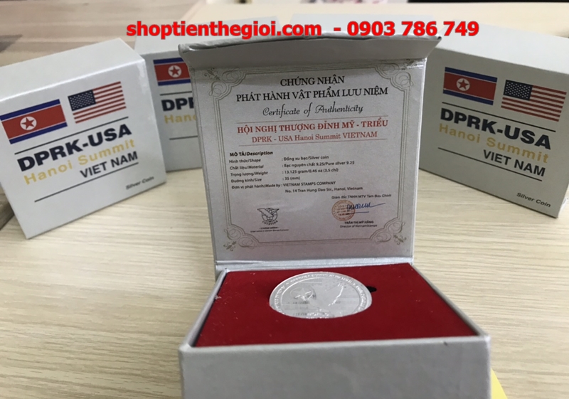 Đồng xu bạc kỷ niệm hội nghị thượng đỉnh Mỹ - Triều