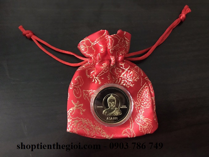 Túi gấm tiền xu hình Phật Thích Ca của Nepal 