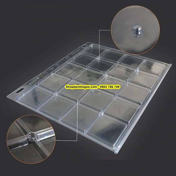 Phơi đựng xu capsule hình vuông - SP001256