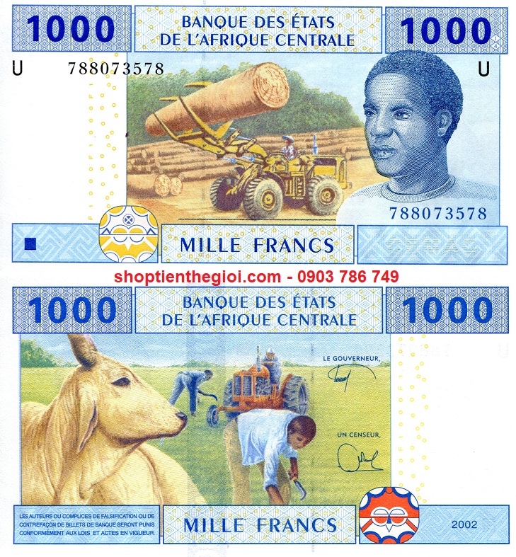 Cameroon 1000 Francs 2002 UNC - SP006221