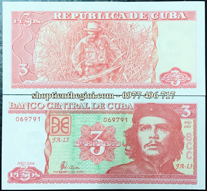 Cuba 3 Pesos 2004 UNC