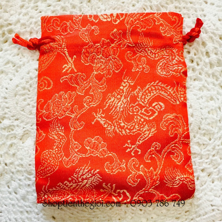 Túi Gấm Long Phụng size nhỏ 7x9cm - SP000046