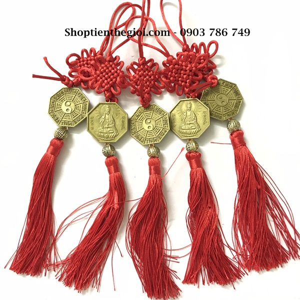 Dây treo phong thủy hình Bát Quái và Quan Âm Bồ Tát - SP005023