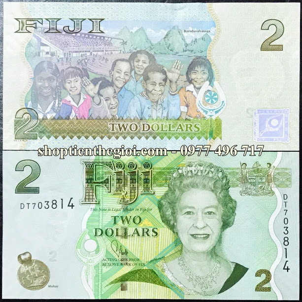 Fiji 2 Dollar 2007 UNC