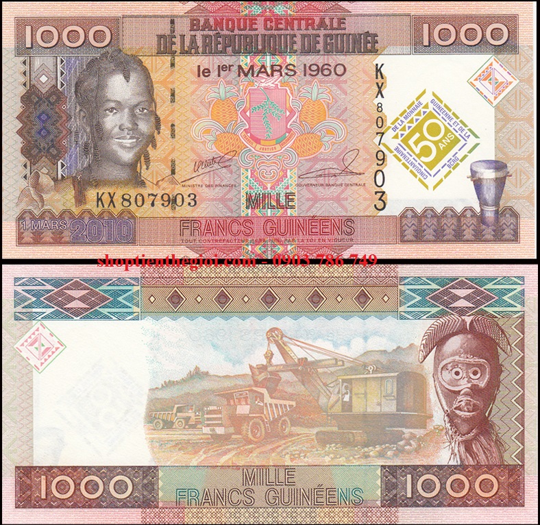 Guinea 1000 franc 2015 UNC