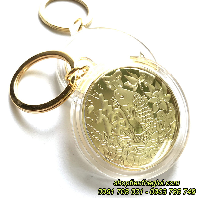 Móc khóa xu Cá Chép