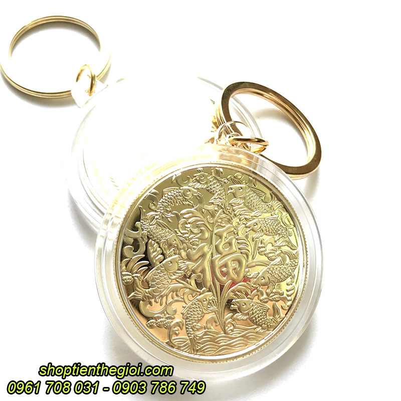 Móc khóa xu Cá Chép