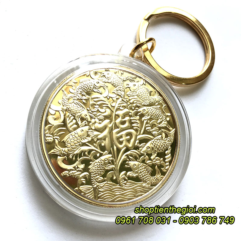 Móc khóa xu Cá Chép