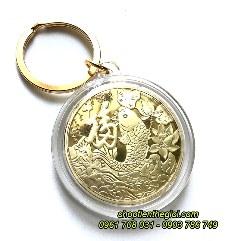 Móc khóa xu Cá Chép