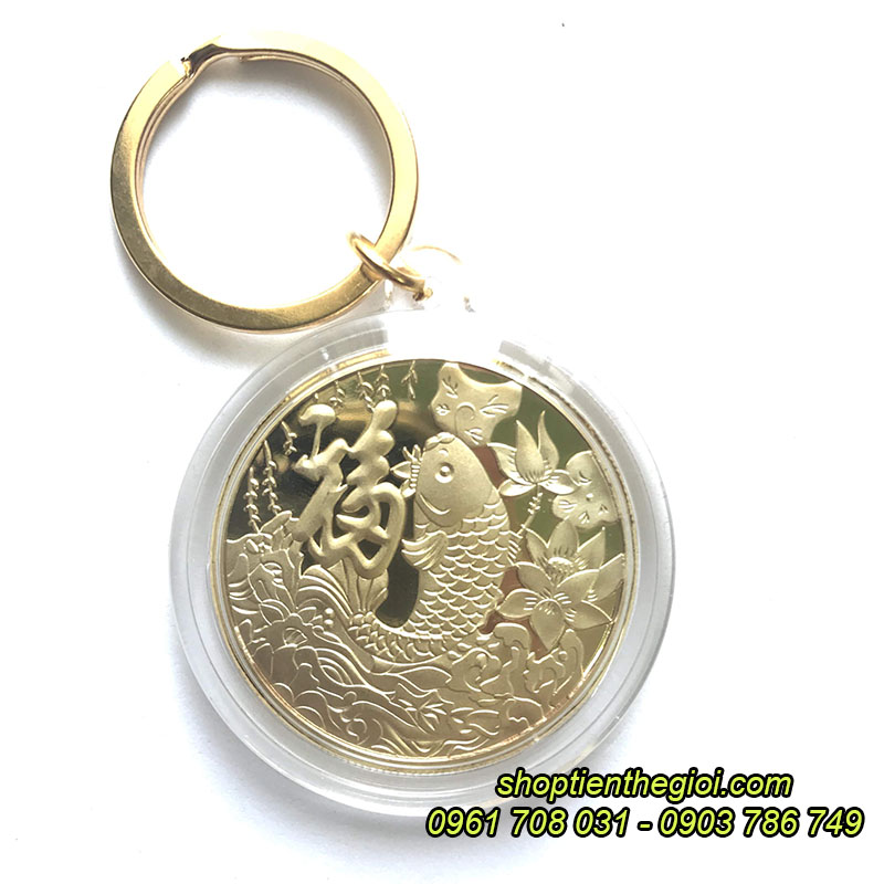 Móc khóa xu Cá Chép