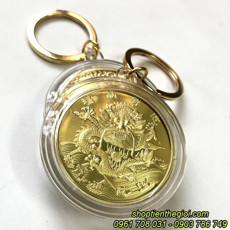 Móc khóa xu Con Rồng