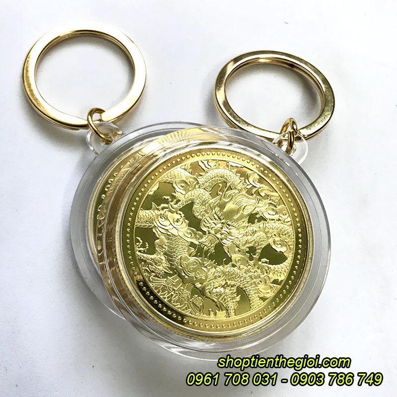 Móc khóa xu Con Rồng