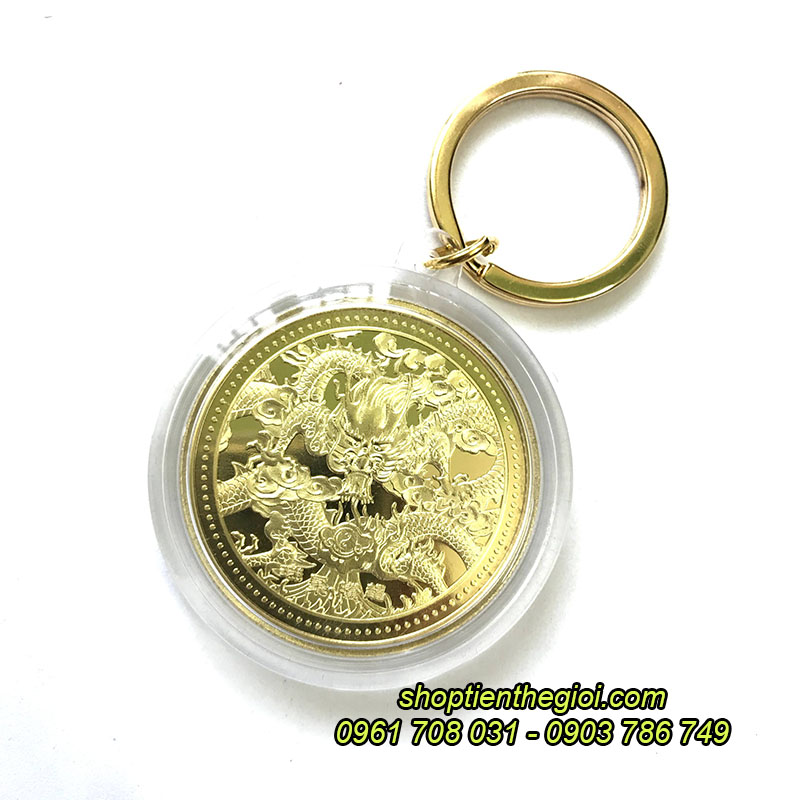 Móc khóa xu Con Rồng
