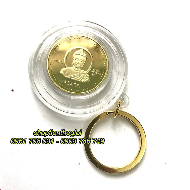 Móc khóa xu Phật Nepal