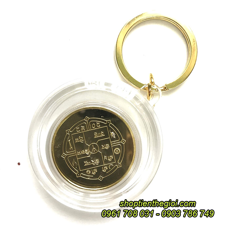 Móc khóa xu Phật Nepal