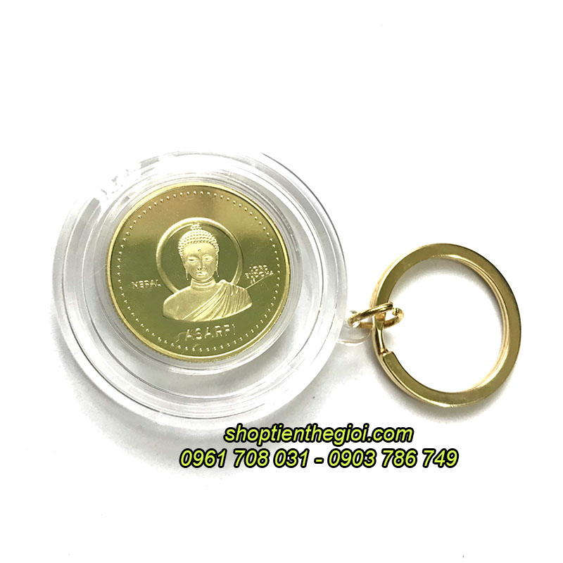 Móc khóa xu Phật Nepal