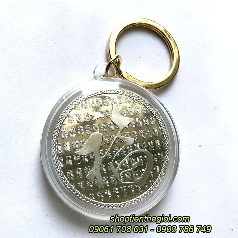 Móc khóa xu Thần Tài Bạc