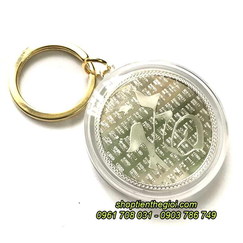 Móc khóa xu Thần Tài Bạc