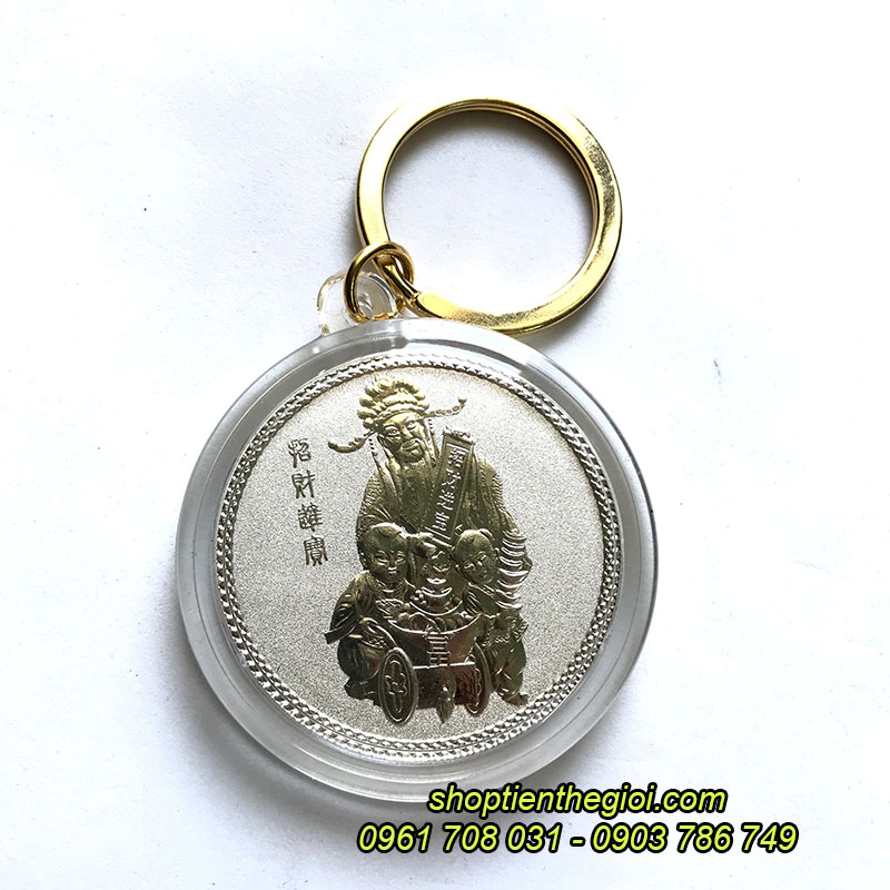 Móc khóa xu Thần Tài Bạc
