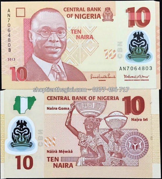 Nigeria 10 Naira 2009 UNC Polymer