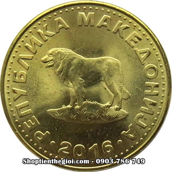 Xu Macedonian 1 Dinar 2018 con Chó - SP005043