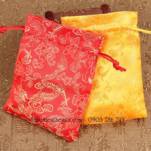 Túi Gấm Long Phụng size nhỏ 7x9cm - SP000046