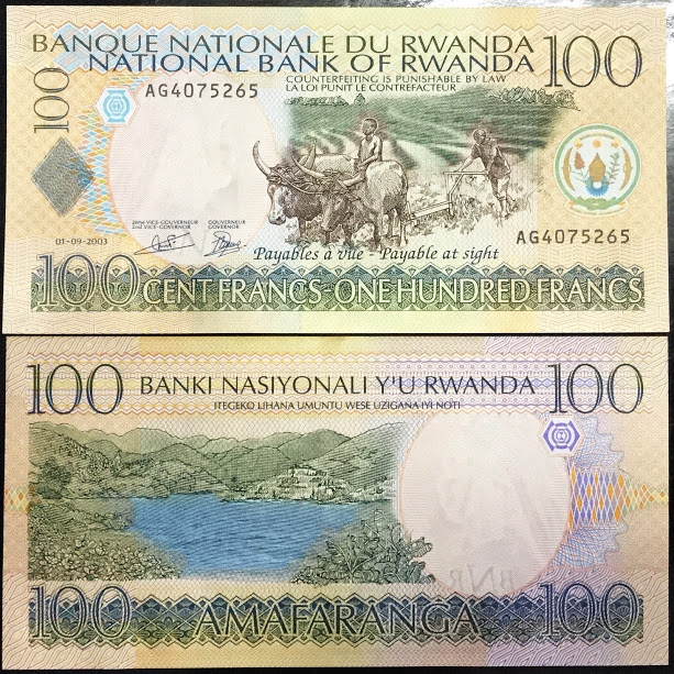 Rwanda 100 Francs 2003 UNC
