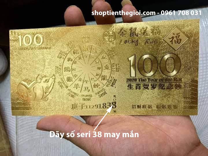Tiền 100 Macao In Hình Con Chuột Mạ Vàng 2020