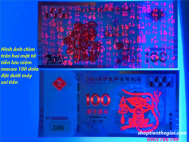 Tiền Lưu Niệm Macao 100 Dola Hình Con Chuột 2020