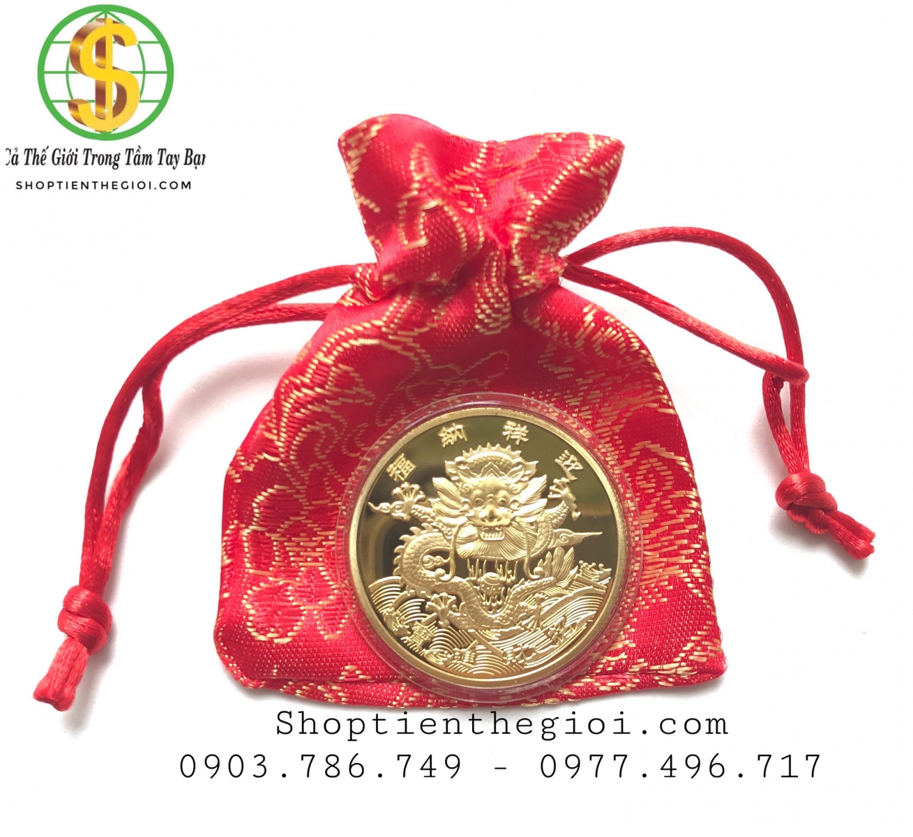 Xu Niken Hình Con Rồng Mạ Vàng