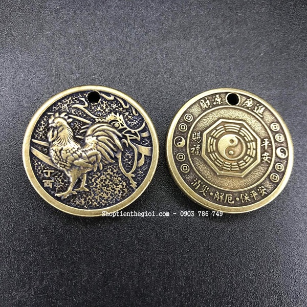Mặt Đồng Xu Đồng Hình Con Gà - SP002439
