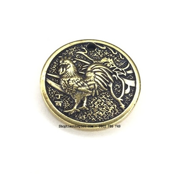 Mặt Đồng Xu Đồng Hình Con Gà - SP002439