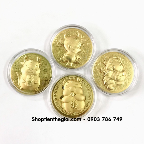 Đồng Xu Con Trâu CUTE Tặng Túi Gấm 2021  -  SP005045