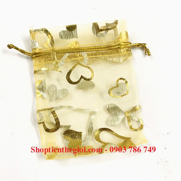 Túi vải hoa văn size 7x9cm - SP005024