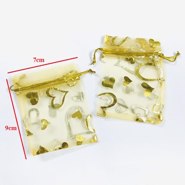 Túi vải hoa văn size 7x9cm - SP005024