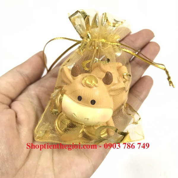 Túi vải hoa văn size 7x9cm - SP005024