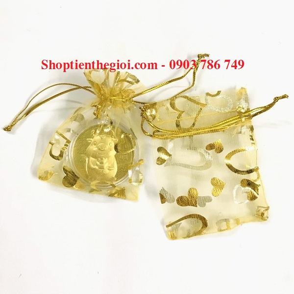 Túi vải hoa văn size 7x9cm - SP005024