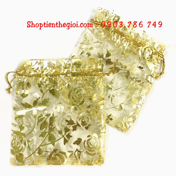 Túi vải hoa văn size 10x12cm - SP005025