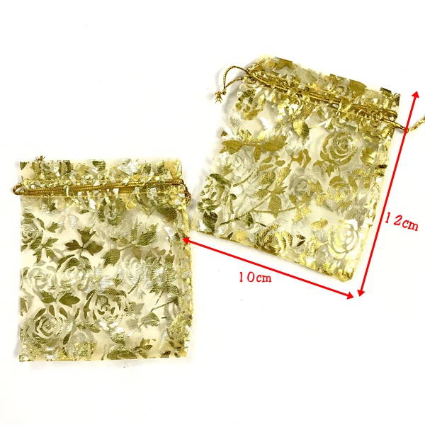 Túi vải hoa văn size 10x12cm - SP005025