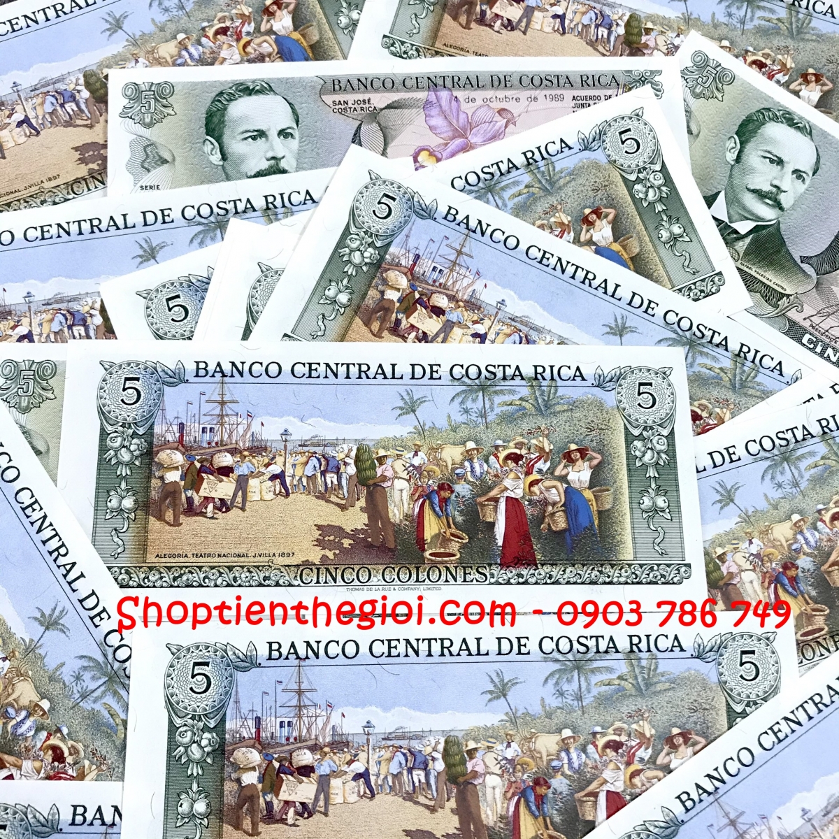 Tiền mua may bán đắt 5 colones Costa Rica - SP000384