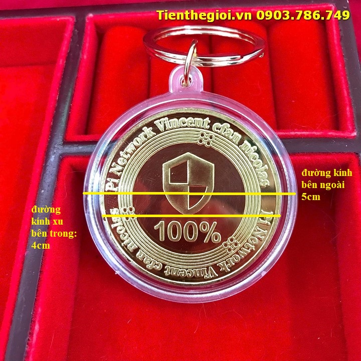 Móc Khoá Xu Lưu Niệm Đồng PI Network