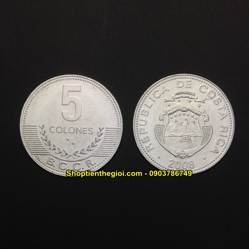 100 xu Colombia 5 Colones 2008