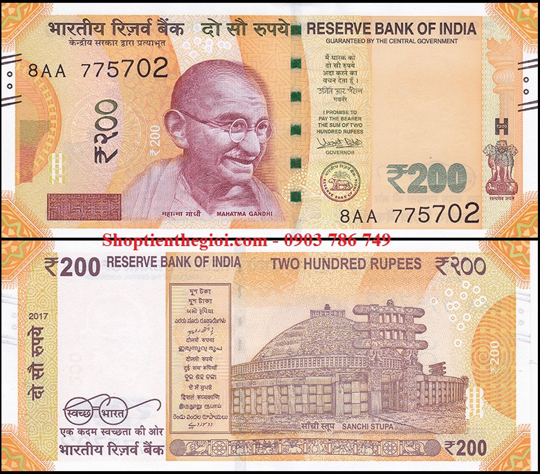 Ấn Độ - India 200 Rupee 2017 UNC
