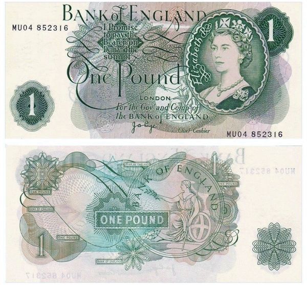 Anh - England 1 pounds 1970 - 1977 UNC
