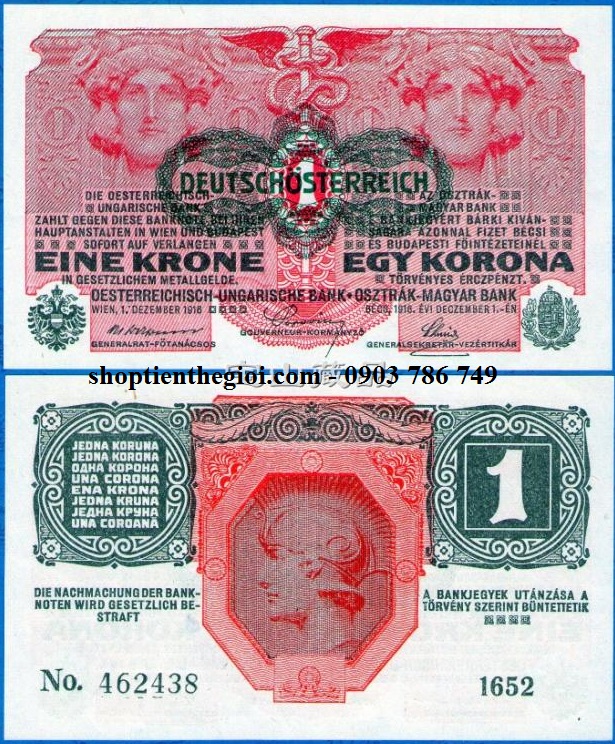 Austria - Áo 1 krona 1916 UNC