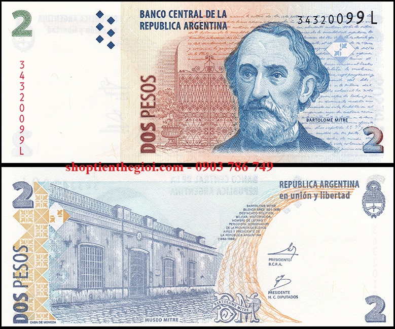 Argentina 2 peos 2012 UNC