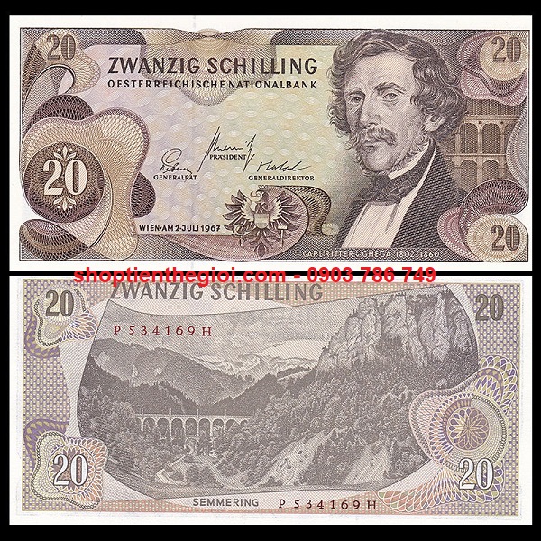 Austria - Áo 20 schilling 1967 Cũ (tờ) - SP006124