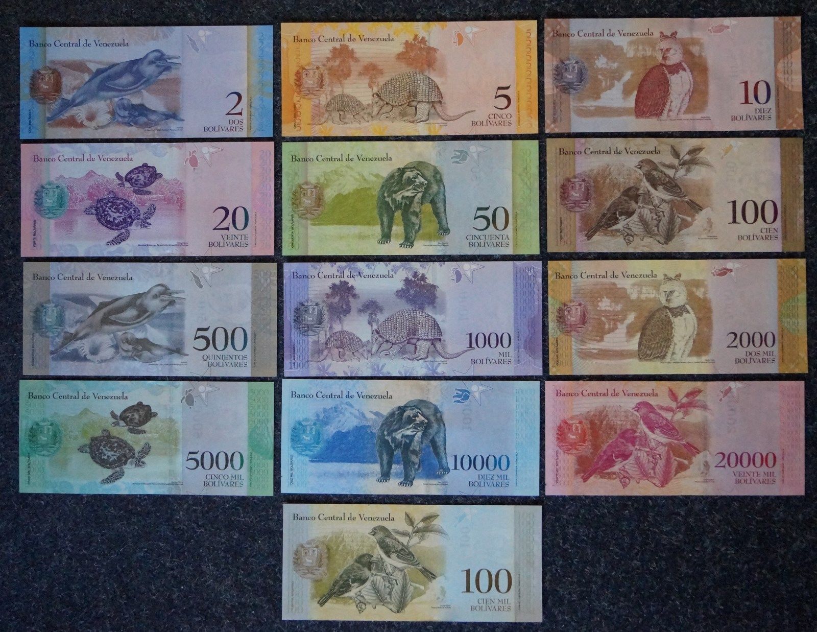 Bộ 13 tờ Full của Venezuela 2012 - 2017  -  SP000024